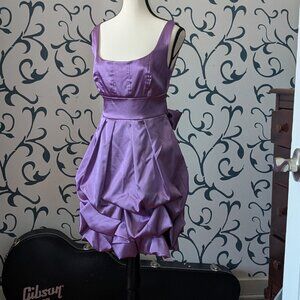 Studio Y Royal Purple Taffeta Bubble Skirt Dress
